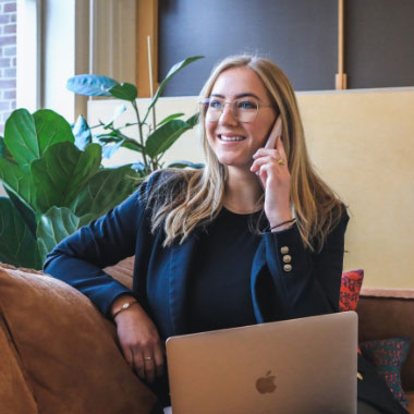 Businesswoman on a call