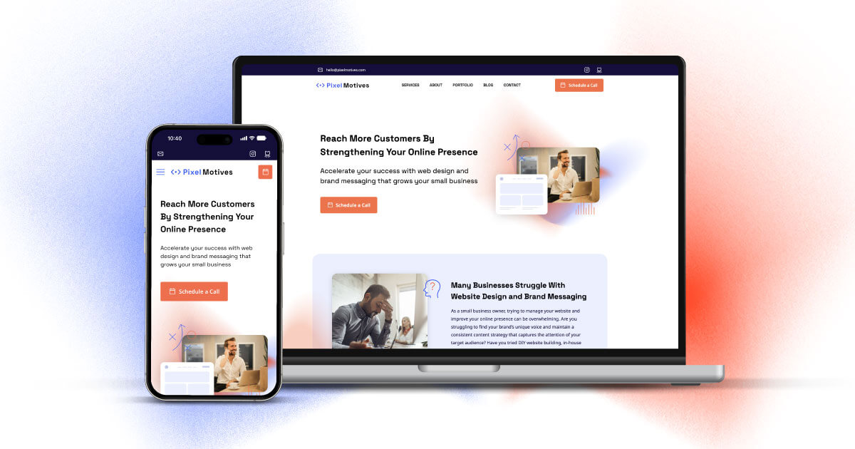 Pixel Motives Website Devices Mockup